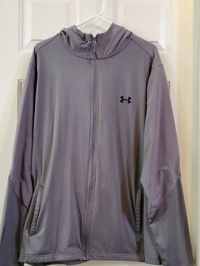Under Armour Gray Full-Zip Hooded Performance Jacket